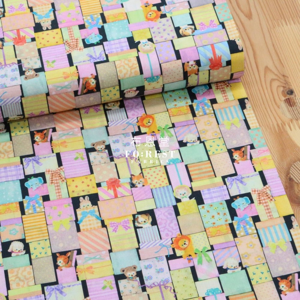 Lawn - Puzzle fabric Black - FO:REST Fabric 布恩堂Liberty fabrictana lawnjapanese fabricykk zipper