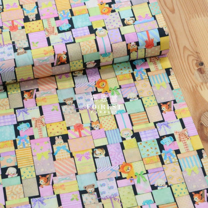 Lawn - Puzzle fabric Black - FO:REST Fabric 布恩堂Liberty fabrictana lawnjapanese fabricykk zipper