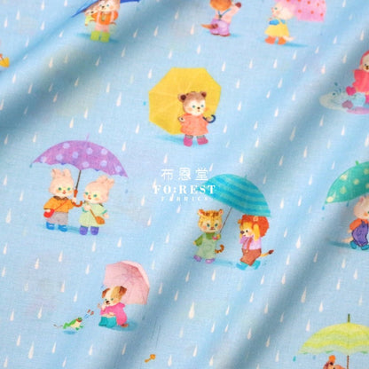 Lawn - Rain pocket fabric Blue - FO:REST Fabric 布恩堂Liberty fabrictana lawnjapanese fabricykk zipper