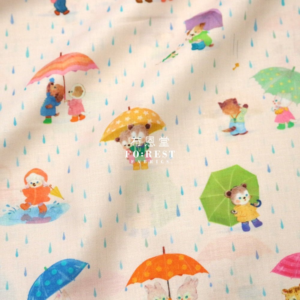 Lawn - Rain pocket fabric LT.Pink - FO:REST Fabric 布恩堂Liberty fabrictana lawnjapanese fabricykk zipper