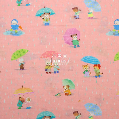 Lawn - Rain pocket fabric Pink - FO:REST Fabric 布恩堂Liberty fabrictana lawnjapanese fabricykk zipper