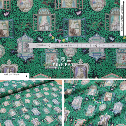 Lawn - Yukiemon Roommate Fabric Black Cotton Lawn
