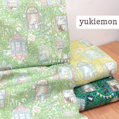Lawn - Yukiemon Roommate fabric BLACK - FO:REST Fabric 布恩堂Liberty fabrictana lawnjapanese fabricykk zipper