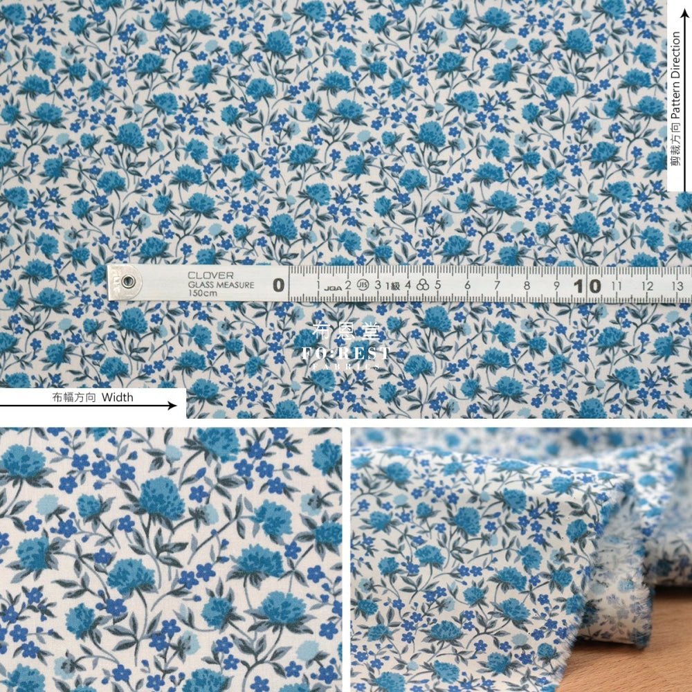 Liberty of London (Cotton Poplin Fabric) - Canyon Clover Floral - FO:REST Fabric 布恩堂Liberty fabrictana lawnjapanese fabricykk zipper