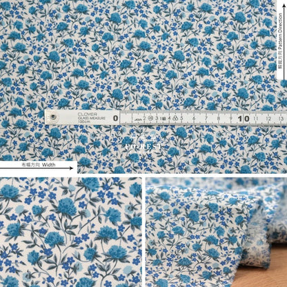 Liberty of London (Cotton Poplin Fabric) - Canyon Clover Floral - FO:REST Fabric 布恩堂Liberty fabrictana lawnjapanese fabricykk zipper
