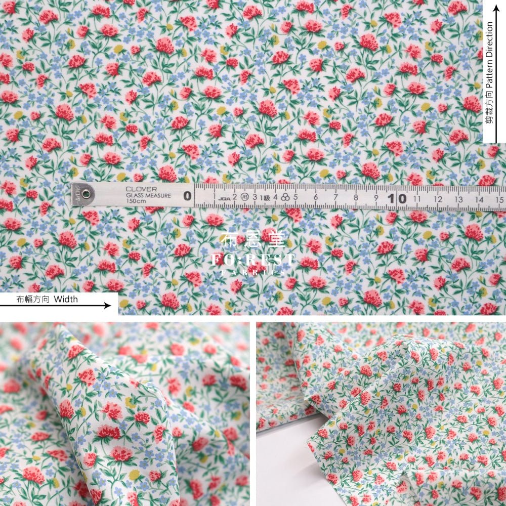 Liberty of London (Cotton Poplin Fabric) - Canyon Clover - FO:REST Fabric 布恩堂Liberty fabrictana lawnjapanese fabricykk zipper
