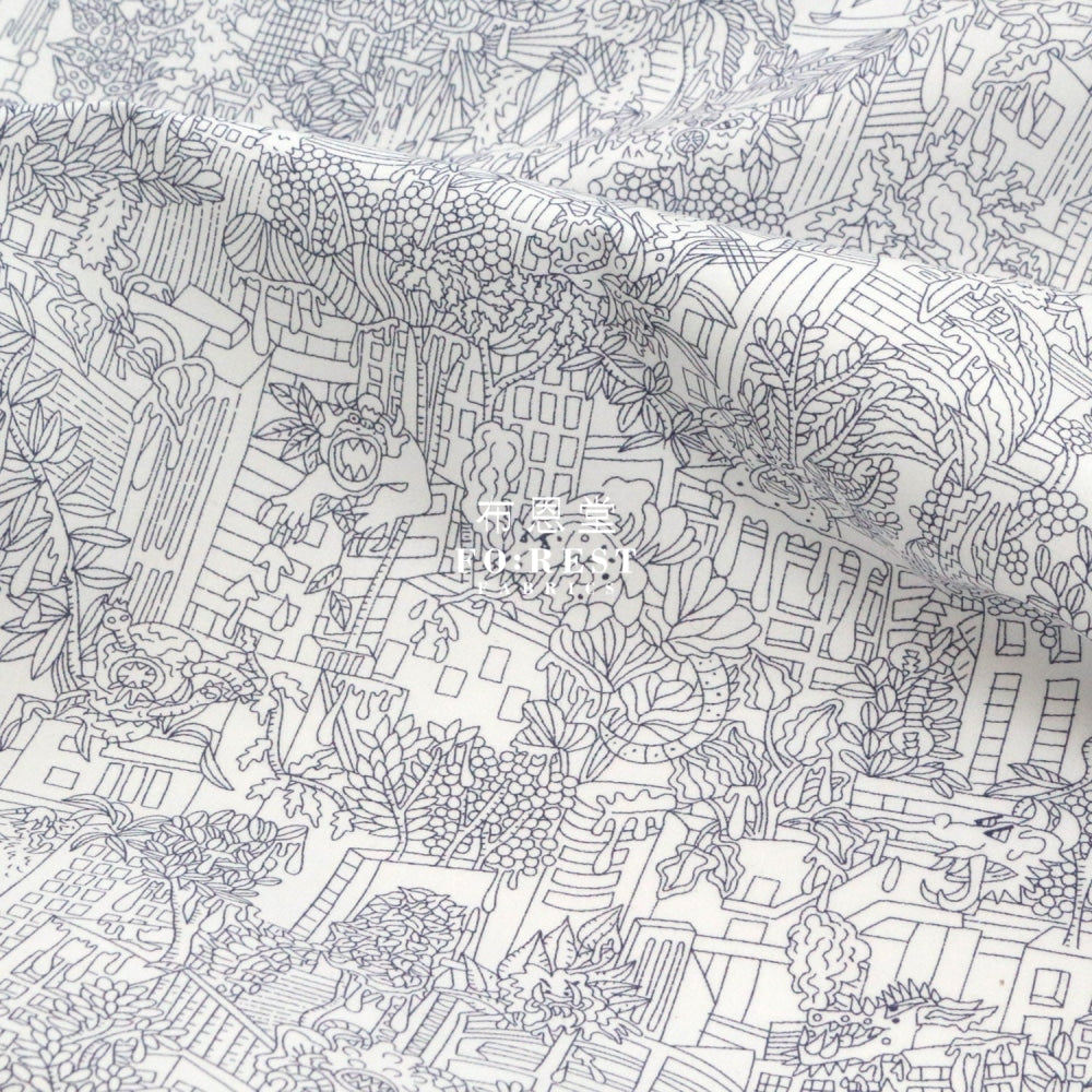 Liberty Of London (Cotton Poplin Fabric) - City Zombies Cotton Piccadilly