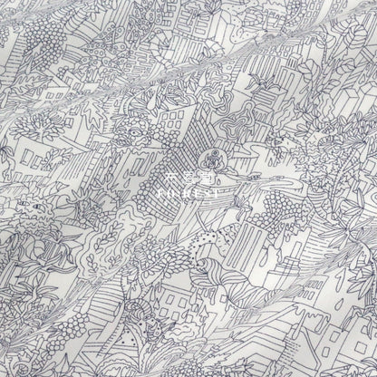 Liberty Of London (Cotton Poplin Fabric) - City Zombies Cotton Piccadilly