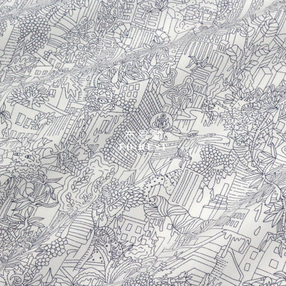 Liberty Of London (Cotton Poplin Fabric) - City Zombies Cotton Piccadilly