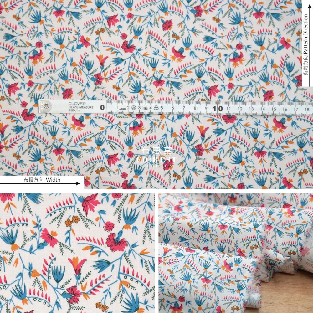 Liberty of London (Cotton Poplin Fabric) - Firefly Floral - FO:REST Fabric 布恩堂Liberty fabrictana lawnjapanese fabricykk zipper