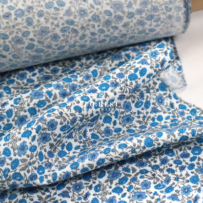 Liberty of London (Cotton Poplin Fabric) - Freyja daisy Blue - FO:REST Fabric 布恩堂Liberty fabrictana lawnjapanese fabricykk zipper