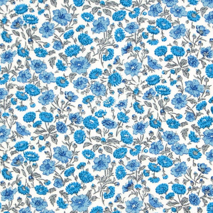 Liberty of London (Cotton Poplin Fabric) - Freyja daisy Blue - FO:REST Fabric 布恩堂Liberty fabrictana lawnjapanese fabricykk zipper