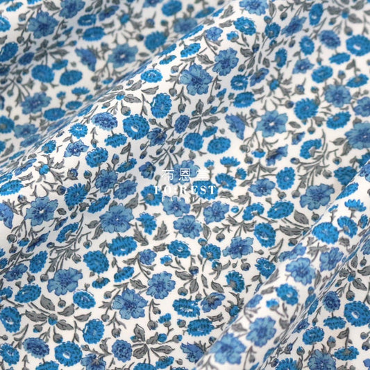 Liberty of London (Cotton Poplin Fabric) - Freyja daisy Blue - FO:REST Fabric 布恩堂Liberty fabrictana lawnjapanese fabricykk zipper
