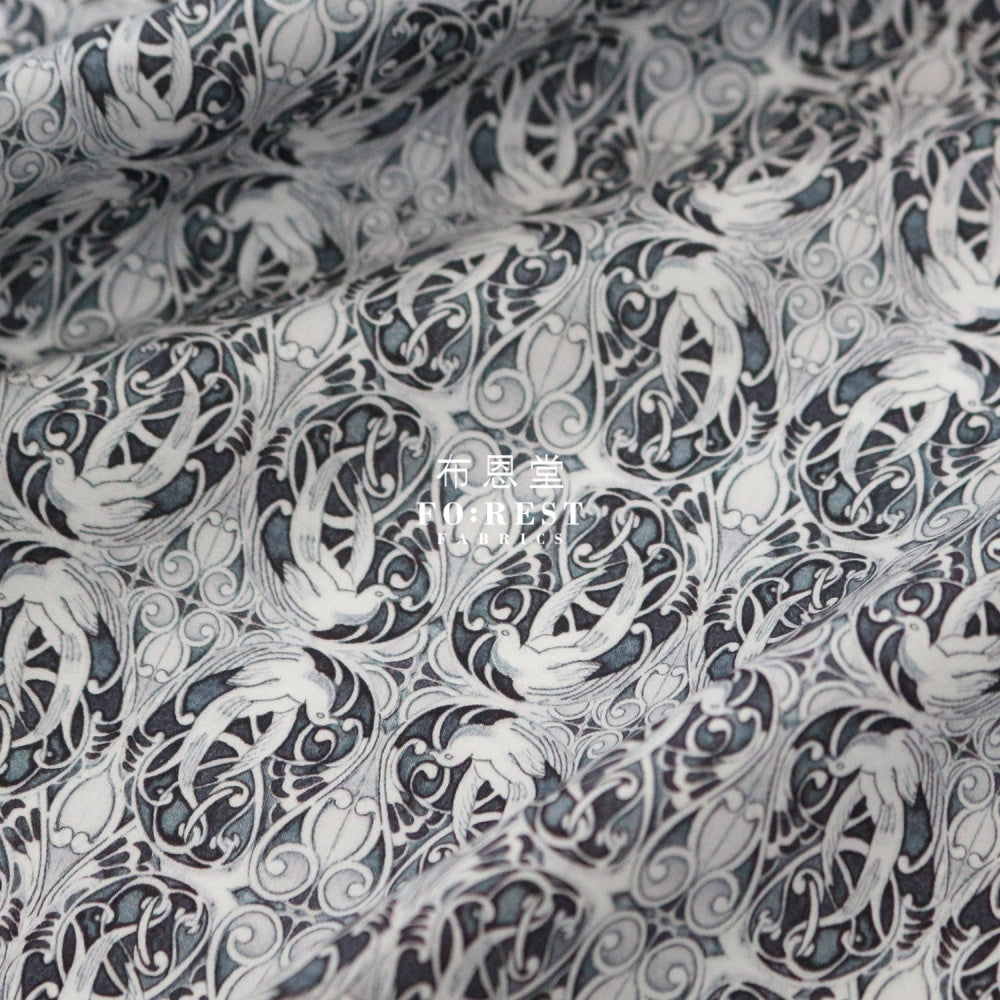 Liberty Of London (Cotton Poplin Fabric) - Pewter Black Cotton Piccadilly