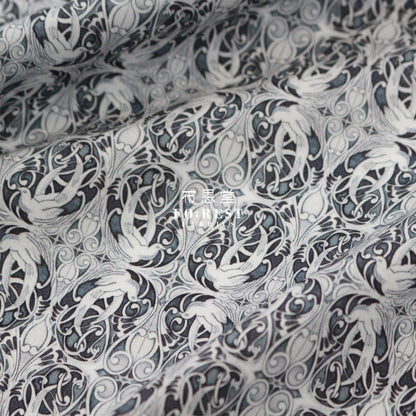 Liberty Of London (Cotton Poplin Fabric) - Pewter Black Cotton Piccadilly
