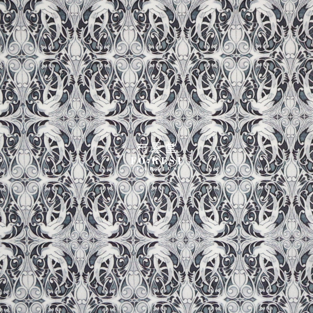 Liberty Of London (Cotton Poplin Fabric) - Pewter Black Cotton Piccadilly