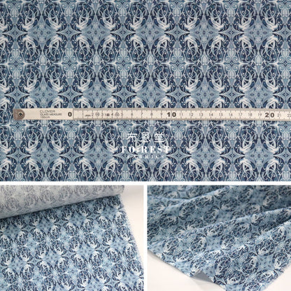 Liberty Of London (Cotton Poplin Fabric) - Pewter Blue Cotton Piccadilly
