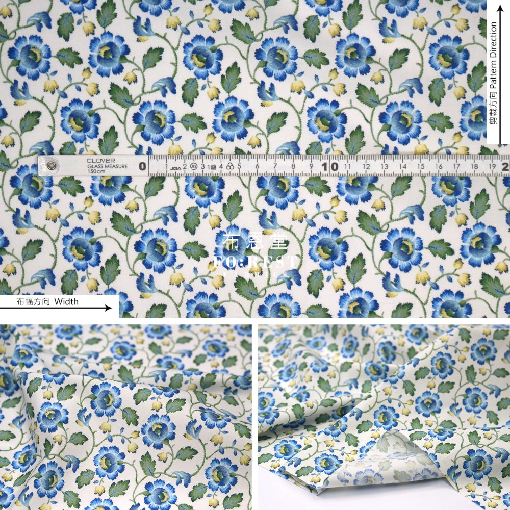 Liberty Of London (Cotton Poplin Fabric) - Rosaline Cotton Piccadilly