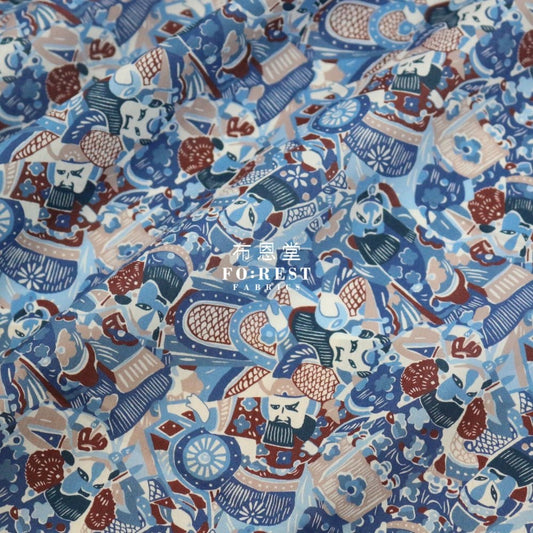 Liberty of London (Cotton Tana Lawn Fabric) - Amanda's Opera Blue - FO:REST Fabric 布恩堂Liberty fabrictana lawnjapanese fabricykk zipper