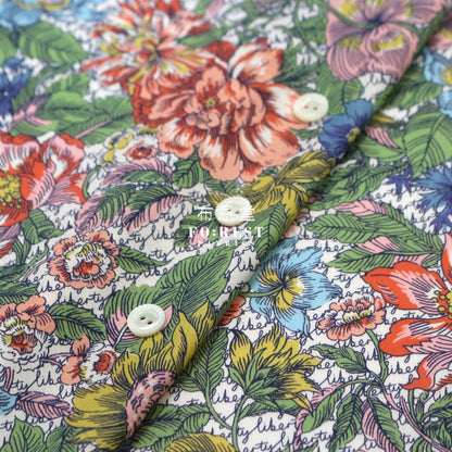 Liberty Of London (Cotton Tana Lawn Fabric) - Anthem Blooms Red Cotton