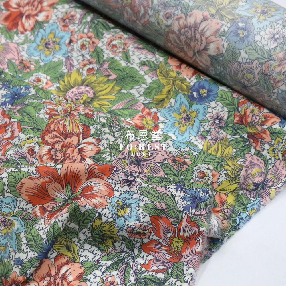 Liberty Of London (Cotton Tana Lawn Fabric) - Anthem Blooms Red Cotton
