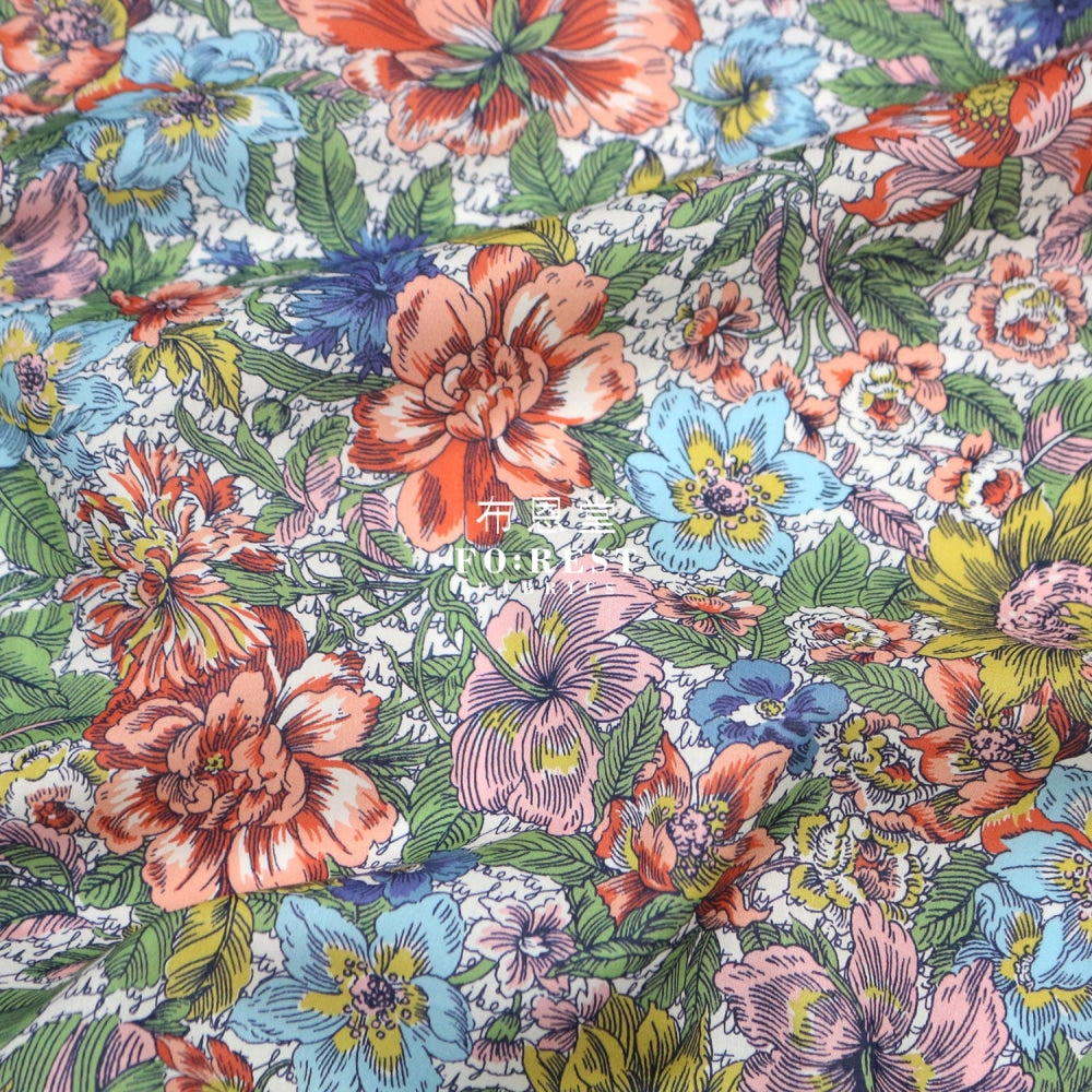 Liberty Of London (Cotton Tana Lawn Fabric) - Anthem Blooms Red Cotton