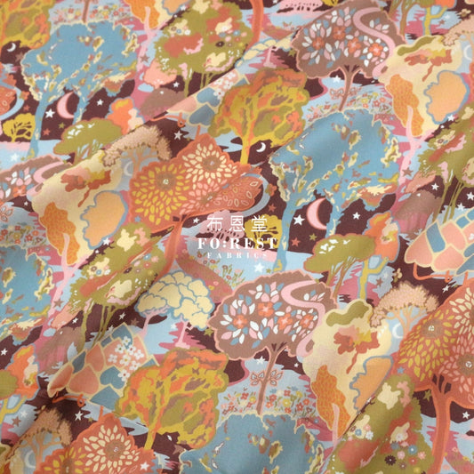 Liberty Of London (Cotton Tana Lawn Fabric) - Arboretum Valley Brown Cotton