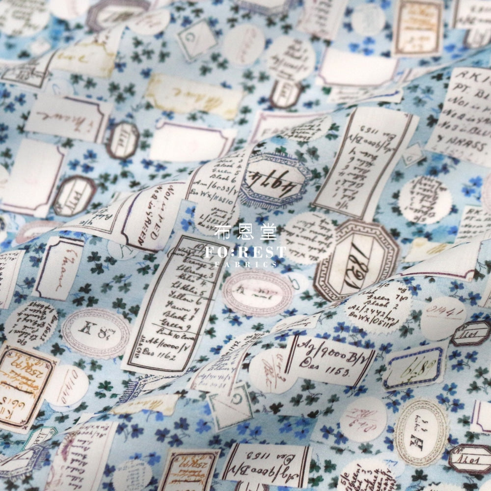 Liberty Of London (Cotton Tana Lawn Fabric) - Archive Allsorts Blue Cotton