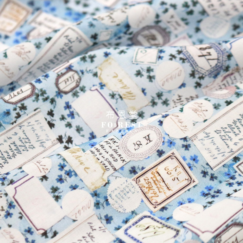Liberty Of London (Cotton Tana Lawn Fabric) - Archive Allsorts Blue Cotton