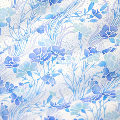 Liberty of London (Cotton Tana Lawn Fabric) - Aurelia Blue - FO:REST Fabric 布恩堂Liberty fabrictana lawnjapanese fabricykk zipper