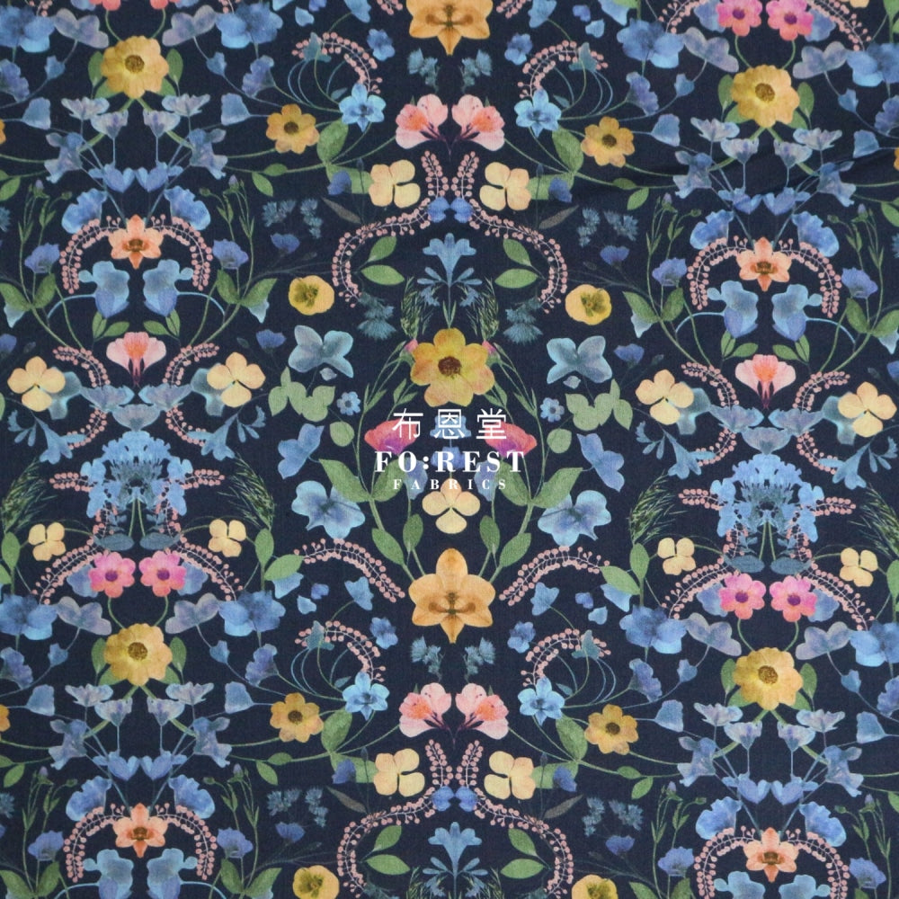 Liberty Of London (Cotton Tana Lawn Fabric) - Aurora Navy Cotton