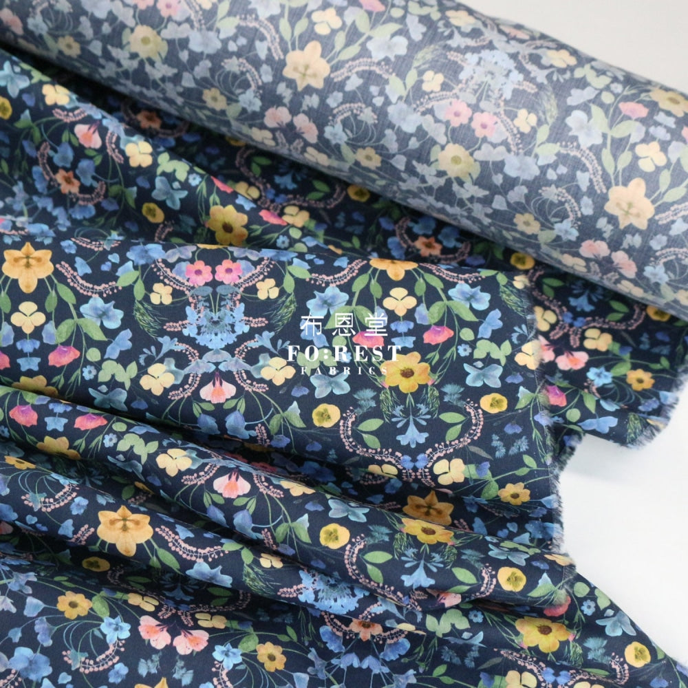 Liberty Of London (Cotton Tana Lawn Fabric) - Aurora Navy Cotton