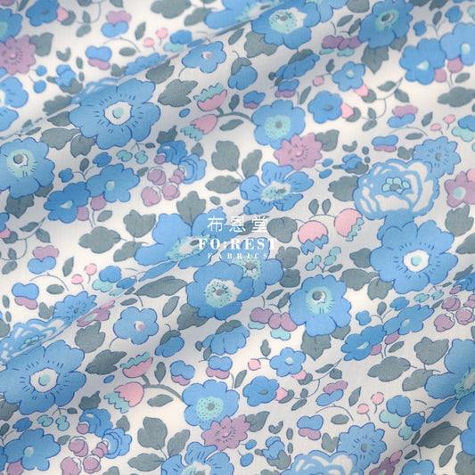 Liberty Of London (Cotton Tana Lawn Fabric) - Betsy Blue Cotton