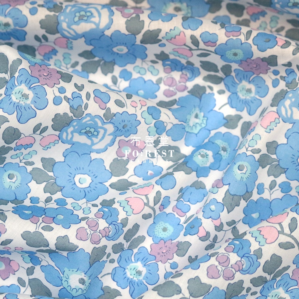 Liberty Of London (Cotton Tana Lawn Fabric) - Betsy Blue Cotton