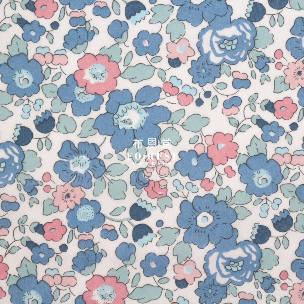 Liberty Of London (Cotton Tana Lawn Fabric) - Betsy Pastelblue Cotton