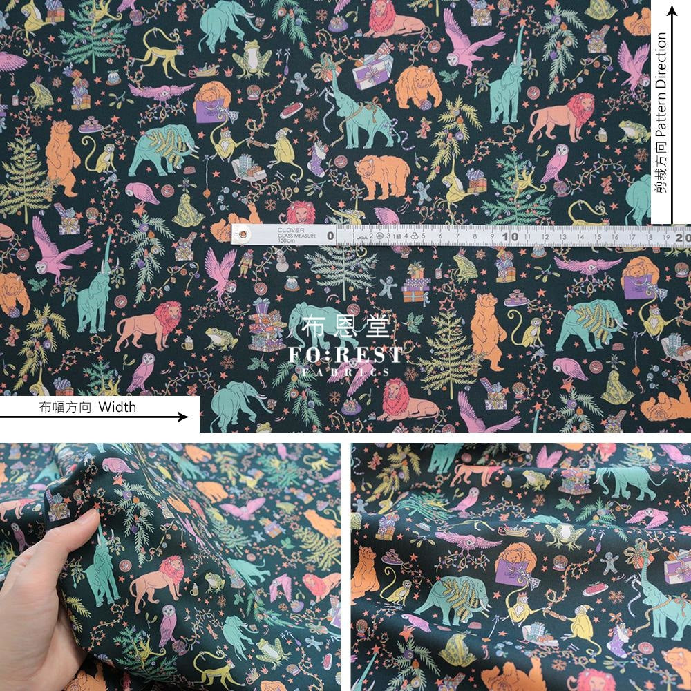 Liberty Of London (Cotton Tana Lawn Fabric) - Christmas Green Cotton