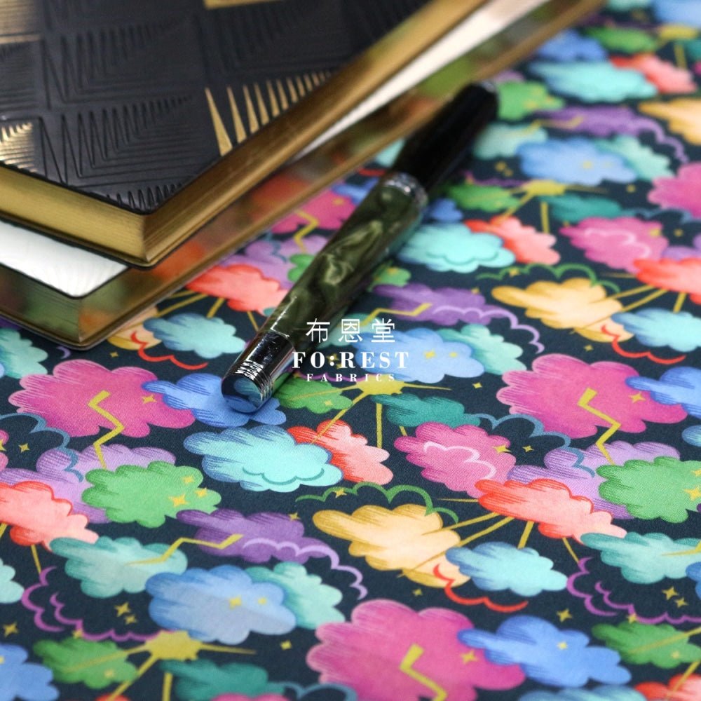 Liberty of London (Cotton Tana Lawn Fabric) - Cloud Nine Navy - FO:REST Fabric 布恩堂Liberty fabrictana lawnjapanese fabricykk zipper