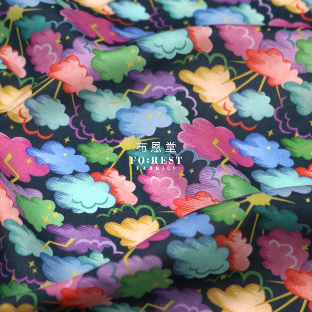 Liberty of London (Cotton Tana Lawn Fabric) - Cloud Nine Navy - FO:REST Fabric 布恩堂Liberty fabrictana lawnjapanese fabricykk zipper