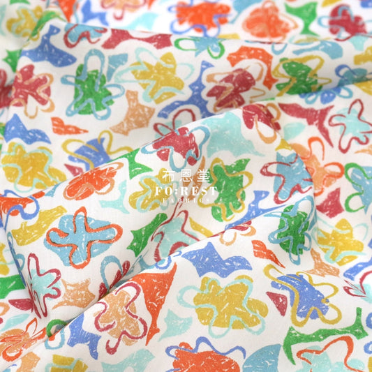 Liberty Of London (Cotton Tana Lawn Fabric) - Crayon Fiesta Cotton