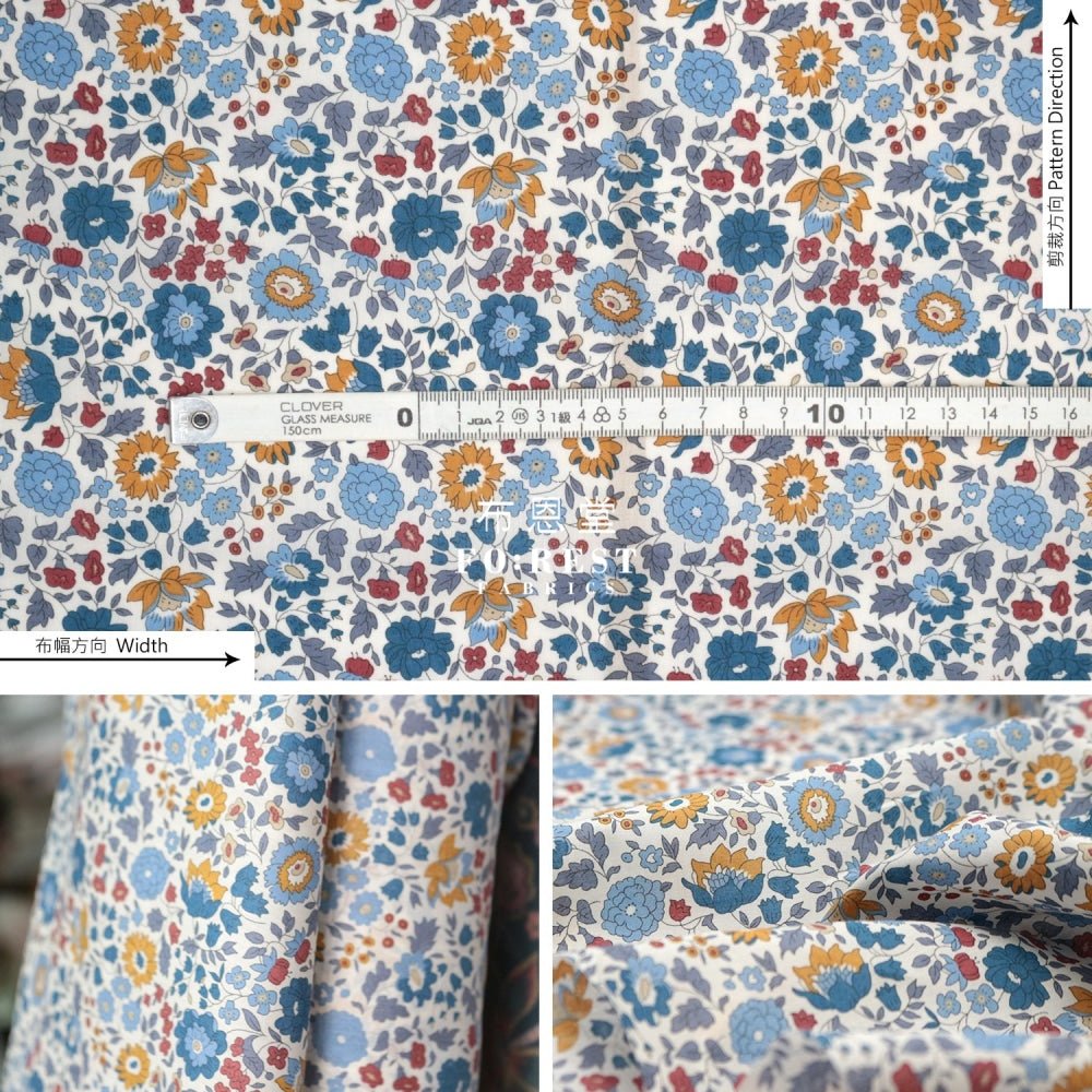 Liberty of London (Cotton Tana Lawn Fabric) - DANJO 40TH - FO:REST Fabric 布恩堂Liberty fabrictana lawnjapanese fabricykk zipper