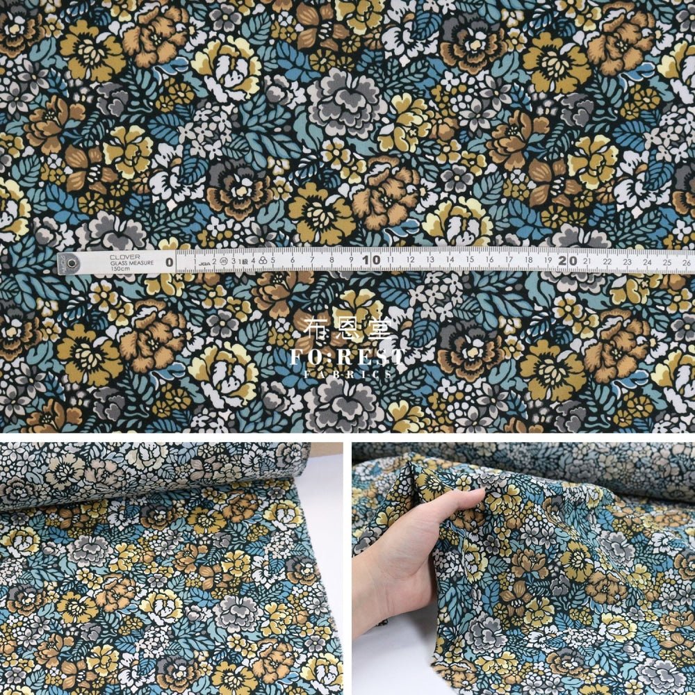 Liberty of London (Cotton Tana Lawn Fabric) - Deco Garden Green - FO:REST Fabric 布恩堂Liberty fabrictana lawnjapanese fabricykk zipper