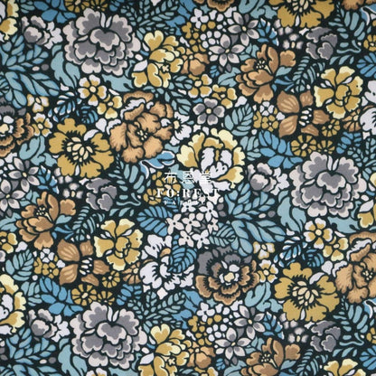 Liberty of London (Cotton Tana Lawn Fabric) - Deco Garden Green - FO:REST Fabric 布恩堂Liberty fabrictana lawnjapanese fabricykk zipper