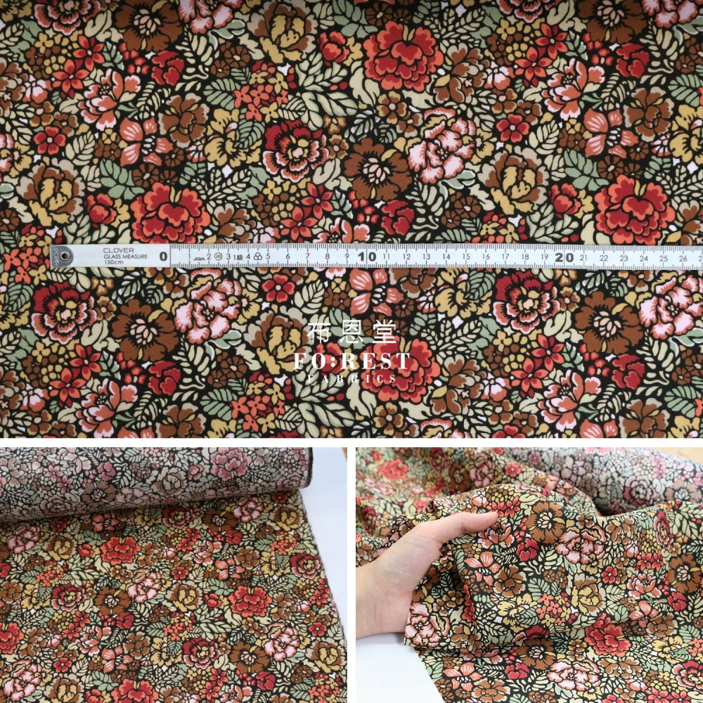 Liberty Of London (Cotton Tana Lawn Fabric) - Deco Garden Wine Cotton