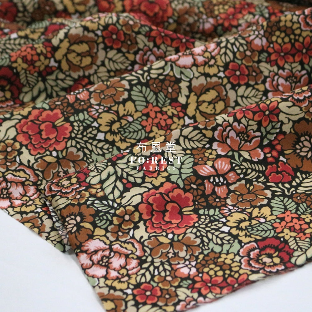 Liberty Of London (Cotton Tana Lawn Fabric) - Deco Garden Wine Cotton