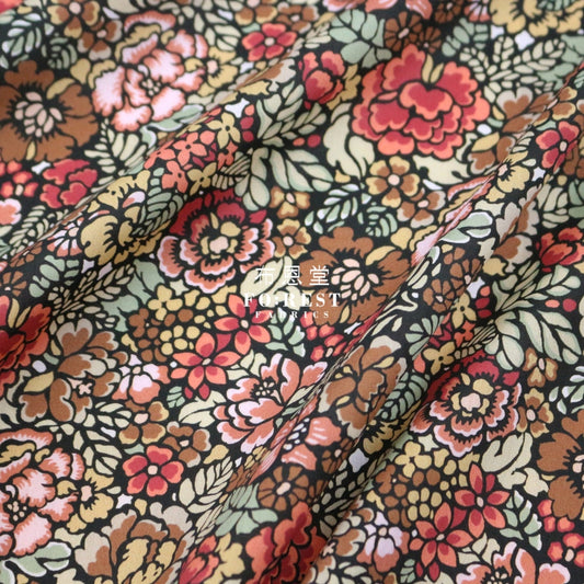 Liberty Of London (Cotton Tana Lawn Fabric) - Deco Garden Wine Cotton