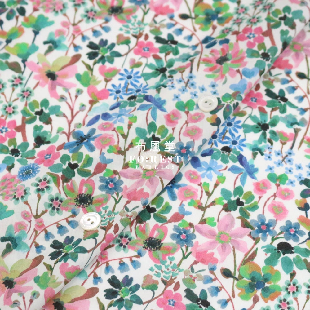 Liberty Of London (Cotton Tana Lawn Fabric) - Dreams Summer Green Cotton