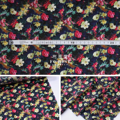 Liberty of London (Cotton Tana Lawn Fabric) - Eltham Black - FO:REST Fabric 布恩堂Liberty fabrictana lawnjapanese fabricykk zipper