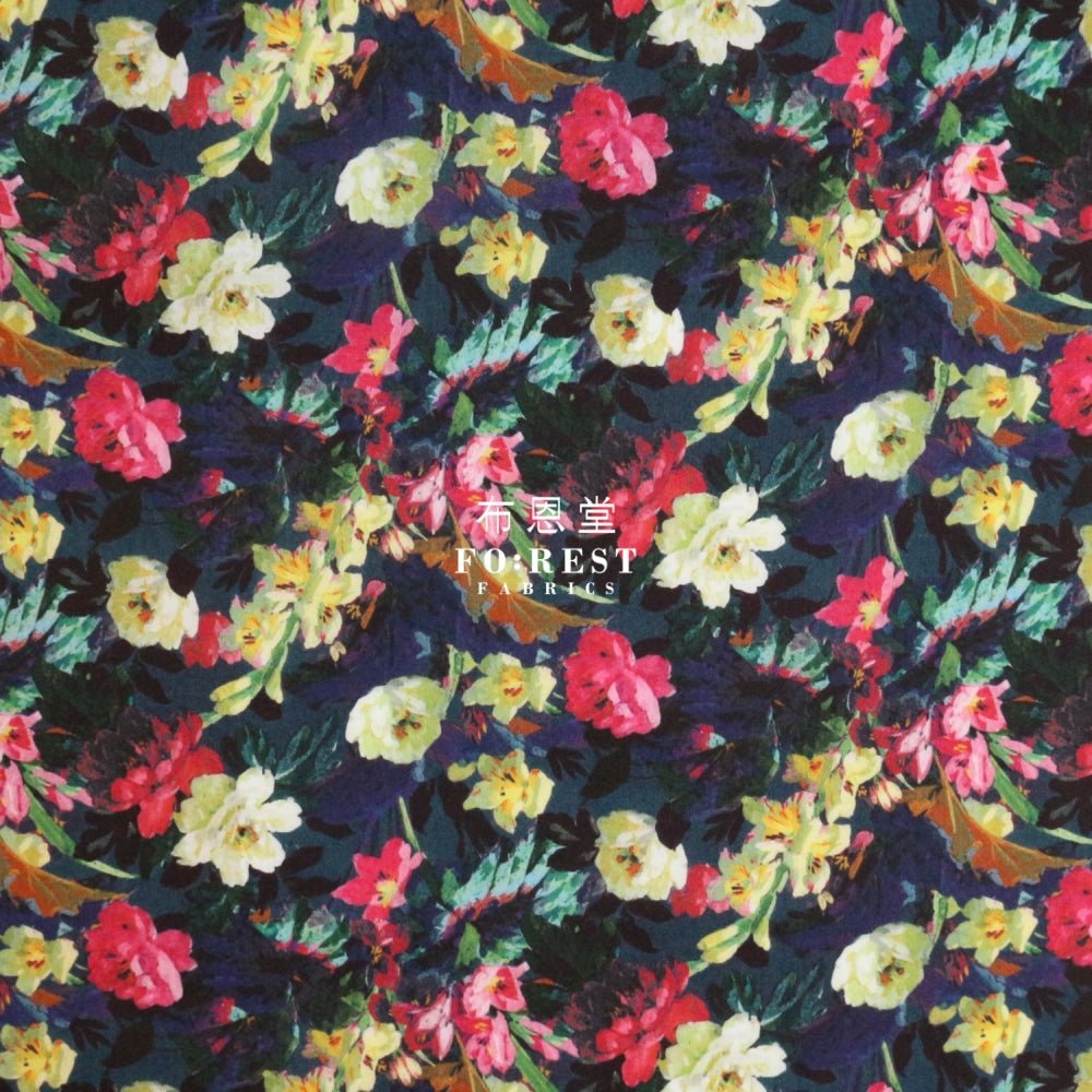 Liberty of London (Cotton Tana Lawn Fabric) - Eltham Black - FO:REST Fabric 布恩堂Liberty fabrictana lawnjapanese fabricykk zipper