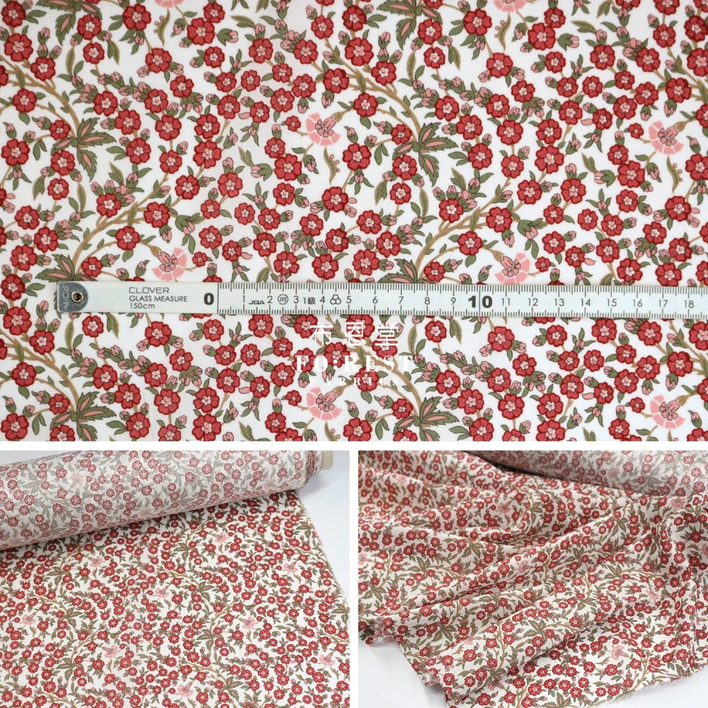 Liberty Of London (Cotton Tana Lawn Fabric) - Empress Red Cotton