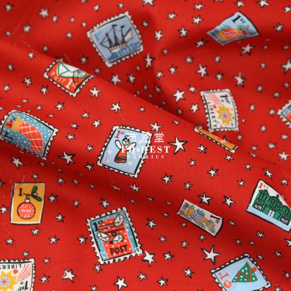 Liberty of London (Cotton Tana Lawn Fabric) - Festive Greetings - FO:REST Fabric 布恩堂Liberty fabrictana lawnjapanese fabricykk zipper